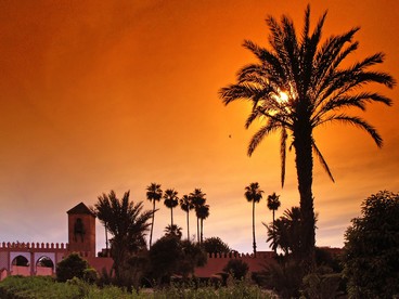 Tramonto in Marocco, nei pressi di Marrakech