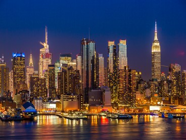 New York, skyline di Manhattan