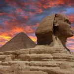 Sfinge e piramide a Giza, Egitto