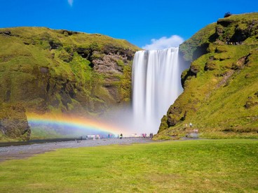 Cascata Skogafoss in Islanda