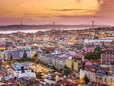 Tramonto su Lisbona