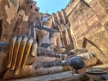 Big Buddha nel Sukothai Historical Park, in Thilandia