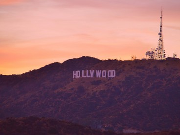 La scritta "Hollywood" al tramonto