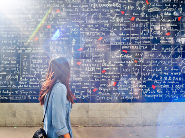 Le mur des je t'aime a Parigi - ph Iamhao