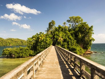 Il noto ponte della penisola di Samana