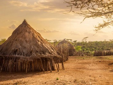 Villaggio Hamer nei pressi di Turmi, Etiopia