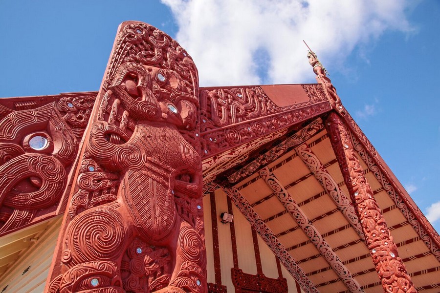 Architettura maori a Rotorua, in Nuova Zelanda