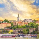 Panorama di Belgrado vista dal fiume