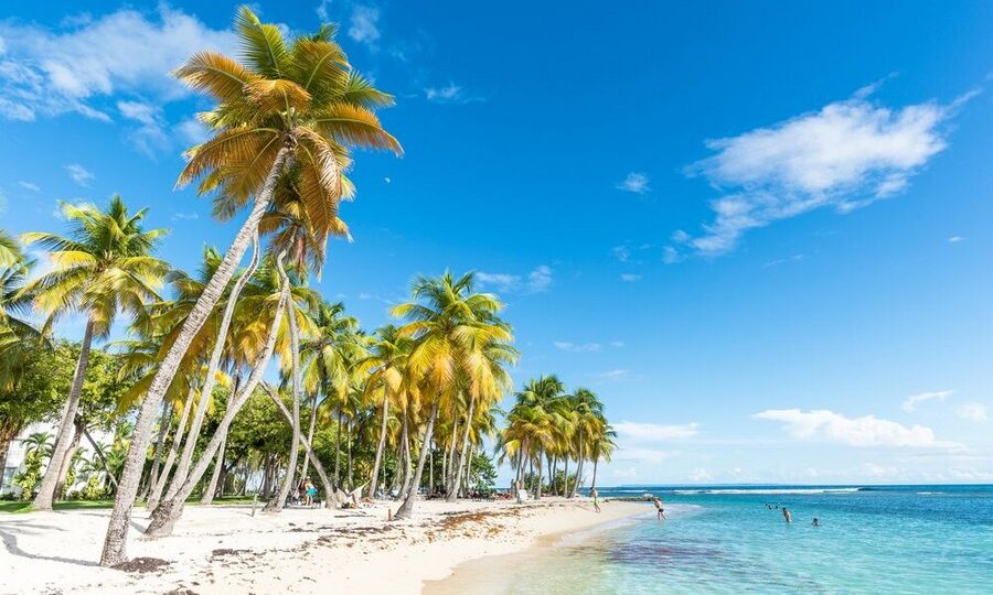 Plage de la Caravelle a Guadalupa