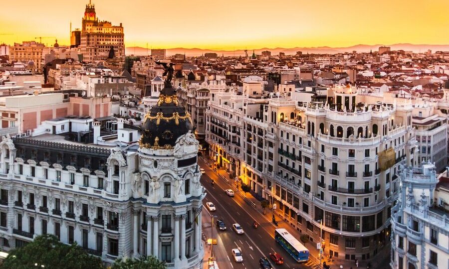 Tramonto su Madrid