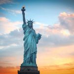 Tramonto sulla Statua della Libertà