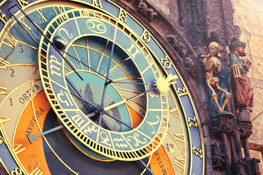 Dettaglio dell'Orologio Astronomico a Praga