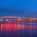 Harbour Bridge e skyline di Auckland