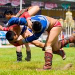 Lottatori al Naadam Festival