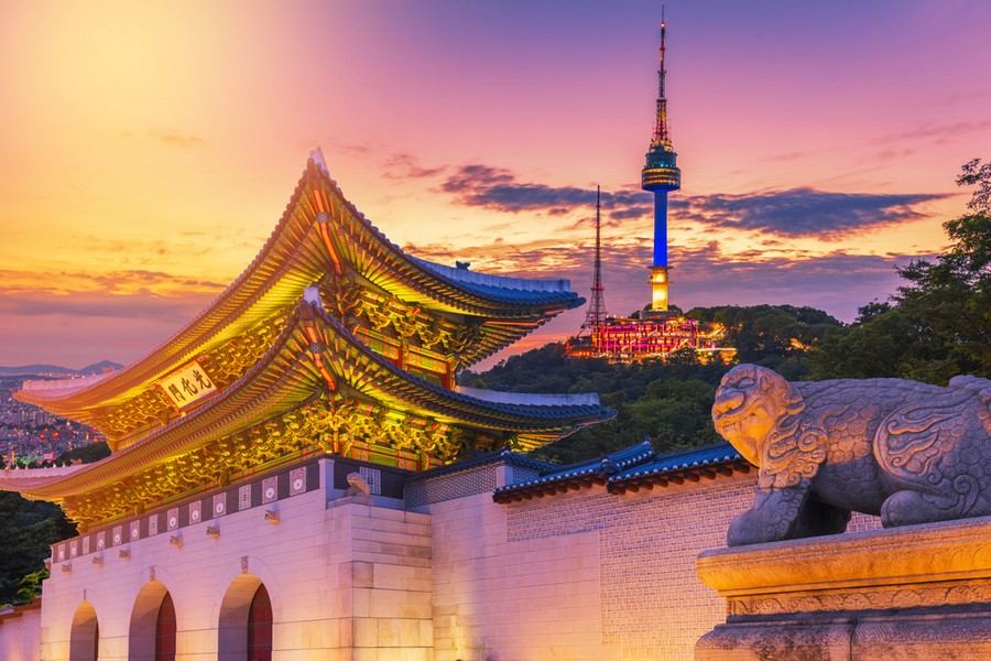 Gyeongbokgung e Seoul Tower