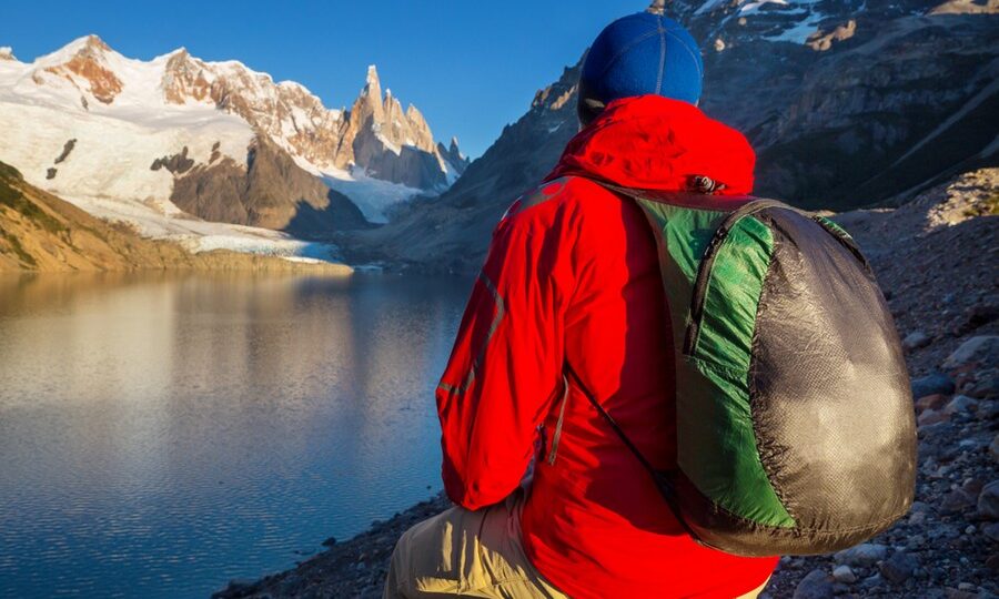 Un viaggiatore single in Patagonia argentina