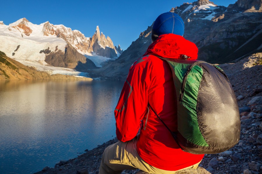 Un viaggiatore single in Patagonia argentina