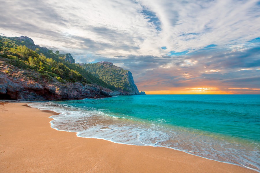 Spiaggia di Cleopatra al tramonto