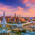 Bangkok, panorama al tramonto