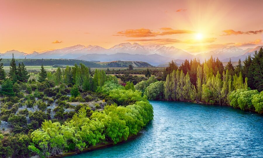 Fiume Clutha e natura in Nuova Zelanda