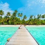 Maldive: un pontile sul mare incantevole