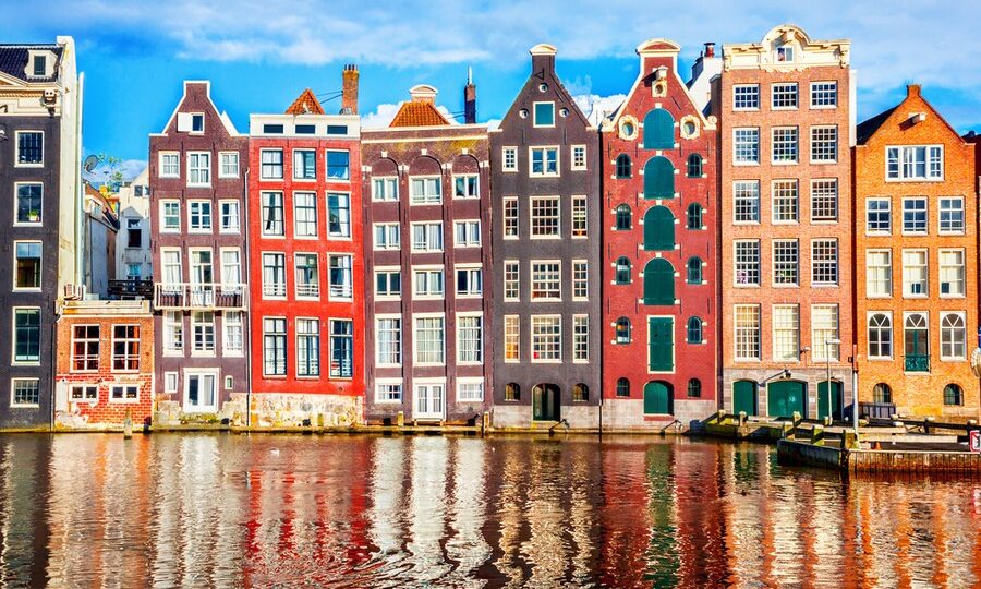 Tipiche case di Amsterdam: strette e alte