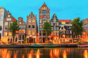 Case strette sul Canale Herengracht ad Amsterdam